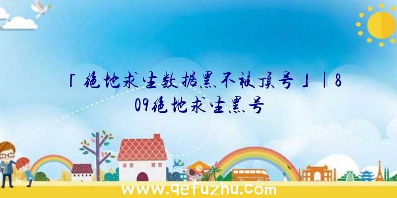 「绝地求生数据黑不被顶号」|809绝地求生黑号